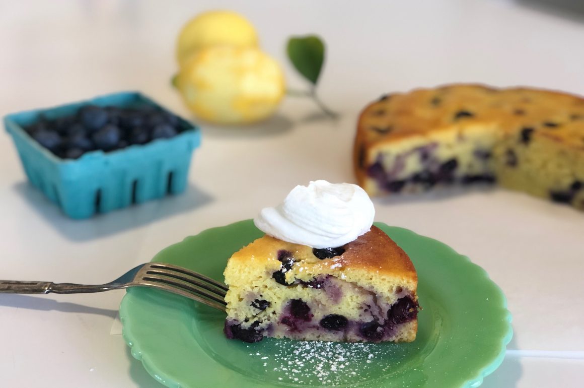 Lemon Cake with Blueberries